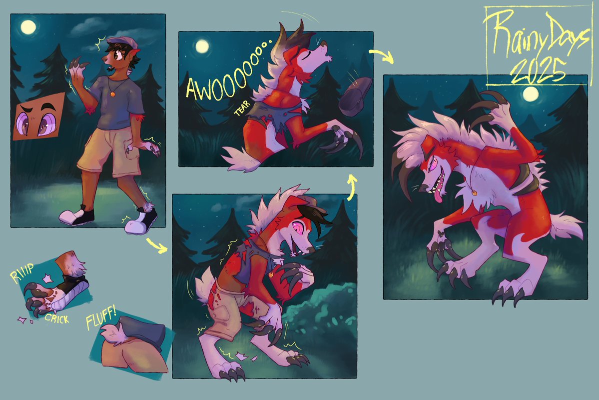 thatislebeaver's tweet image. ♫ I see a bad moon a-risin'! I see trouble on the way~! ♫ 🐺🌕 AWRROOOOOO!!!

Another month, another full moon, another shift into a Lycanroc! 🐾✨ This phenomenal sequence is by the always-fantastic @curseddragonldy! Thousand thanks again! :3 #TFEveryday