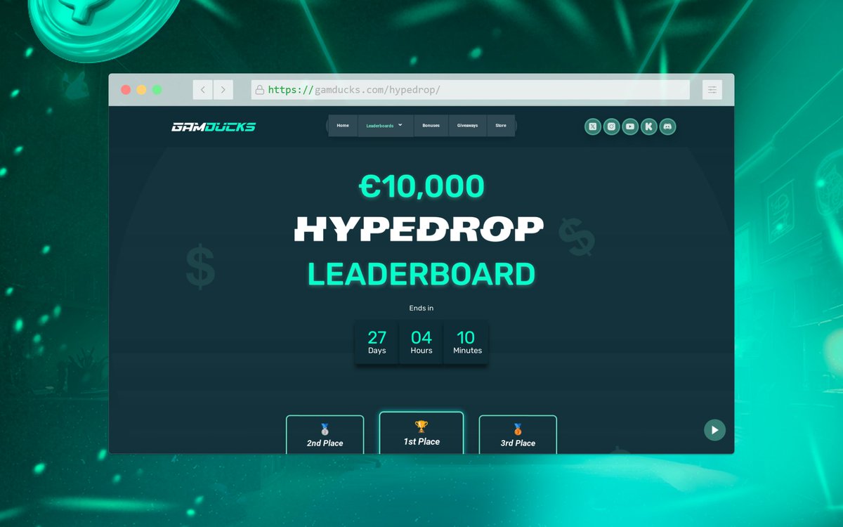 gamducks's tweet photo. 🚨 €10,000 PAID 🚨

Last month’s €10,000 @HypeDrop leaderboard has officially been paid out 💸
And yep… the SAME leaderboard is running again this month 👀

Leaderboard live at 👉 https://t.co/L0Xj14eCjO

Bonus X Giveaway 🎁
• $25 to one winner OR $50 if you have a HypeDrop account under code GamDucks

To enter:
Like + RT this post ❤️🔁

Use code GamDucks to make sure you’re eligible for the leaderboard.

Drop a comment if you’re running it back this month 🦆🔥