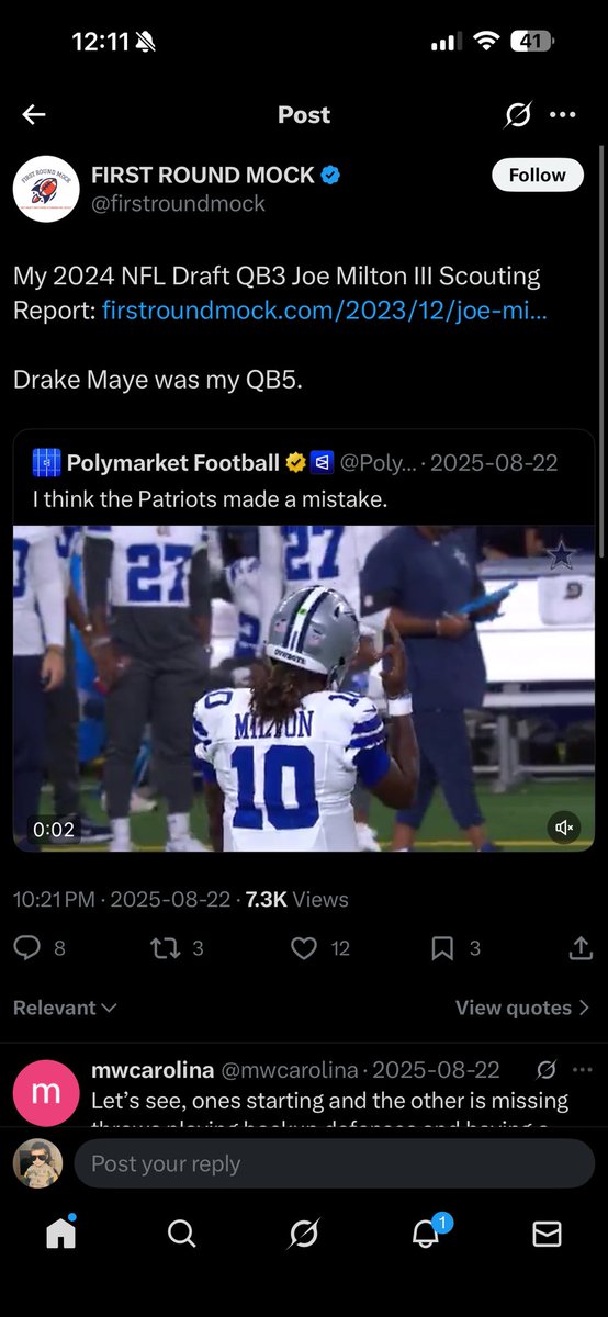 MSchloss94's tweet photo. @firstroundmock This you?? Every year you just solidify why you’re “former scout” https://t.co/roJYbSUGq7
