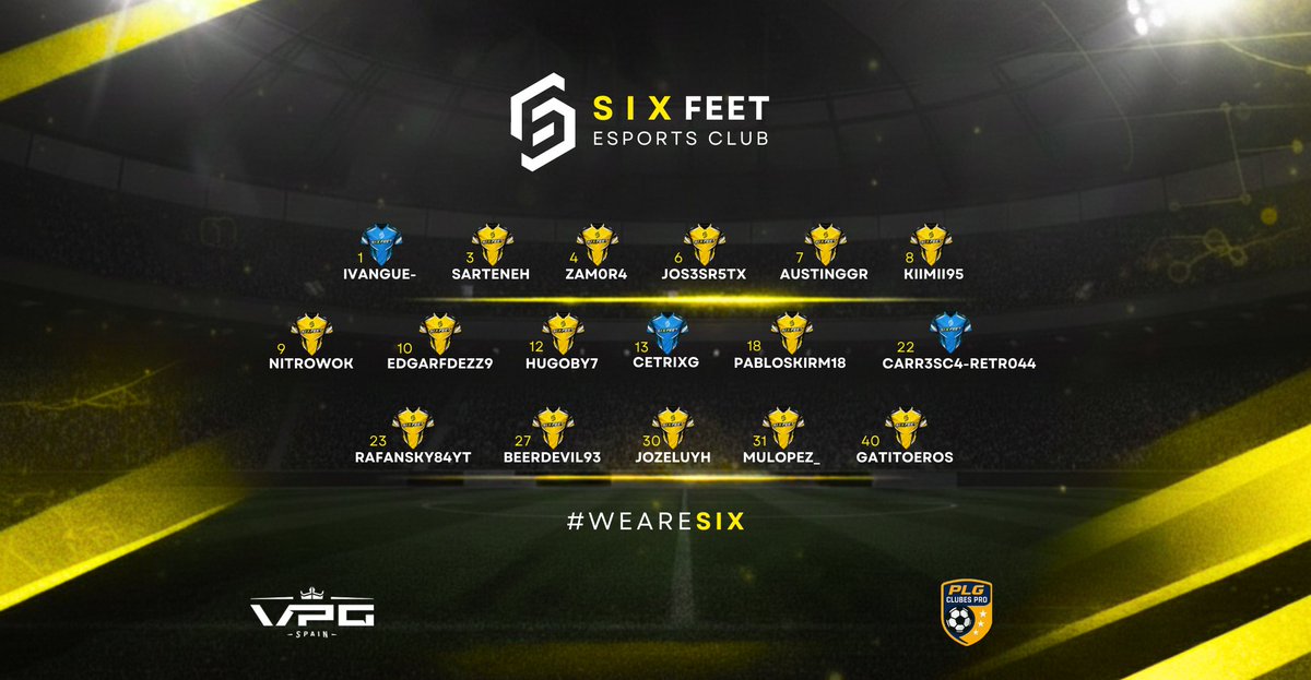 Buenas tardes!☀️
Como se suele decir... mejor tarde que nunca! 💪

Aquí presentamos nuestra plantilla para esta temporada! 🚨

#WEARESIX