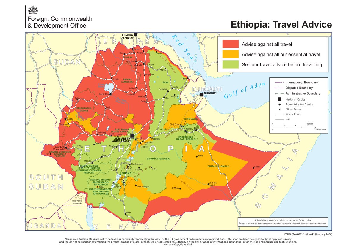 Yonigussie's tweet photo. UK Bans All Travel to Tigray as Ethiopia Risks Rise

“The FCDO now advises against all travel to all parts of #Tigray following renewed violence between #TPLF aligned forces and the #Ethiopian military (‘Warnings and insurance’, ‘Safety and Security’ and ‘Regional Risks’ pages).” https://t.co/Vt7pAn3NMy