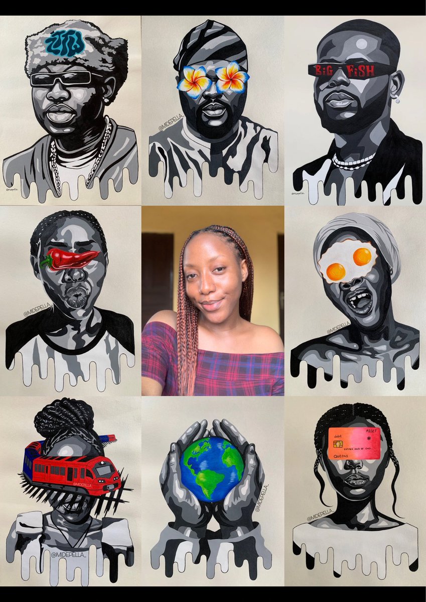 Hi, My name is AYOMIDE ELIZABETH ADEBAYO, also known as MIDEPELLA. 
I am a self-taught traditional Artist and I create masterpieces with Acrylics on papers and more. 
My works are available to collect and have any day, any time. 
Please support me by patronising. 🖌