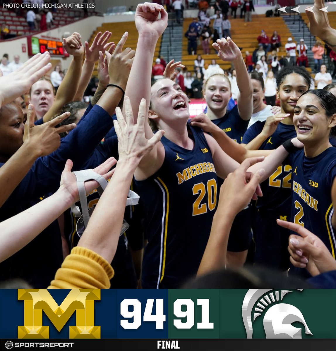 SRWolverines's tweet image. WOLVERINES WIN!!! Michigan beats Michigan State on the road in OT!!!