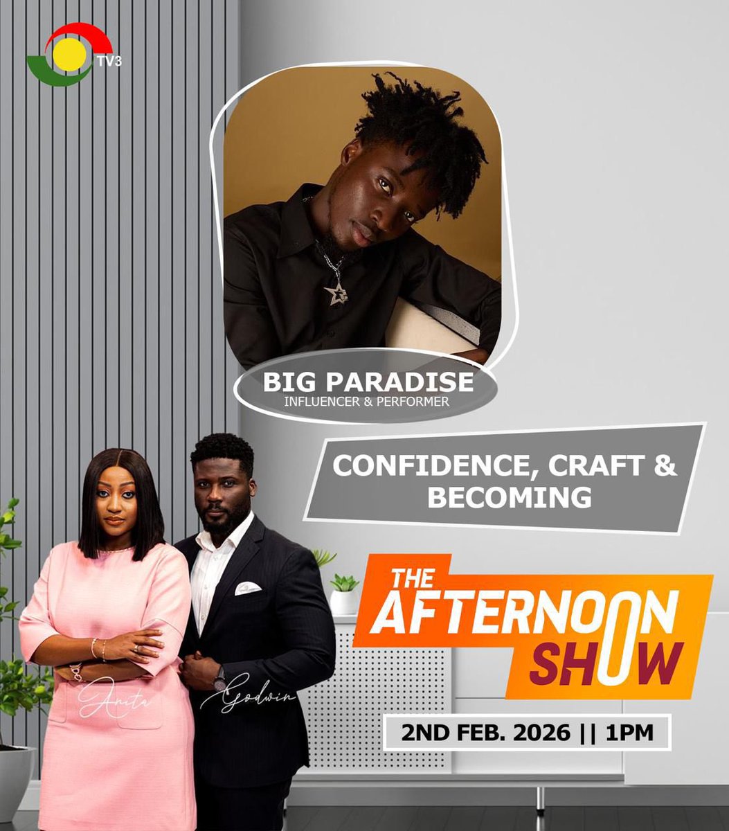 Bigg_paradise's tweet image. See y’all in the afternoon,@tv3_ghana ❤️