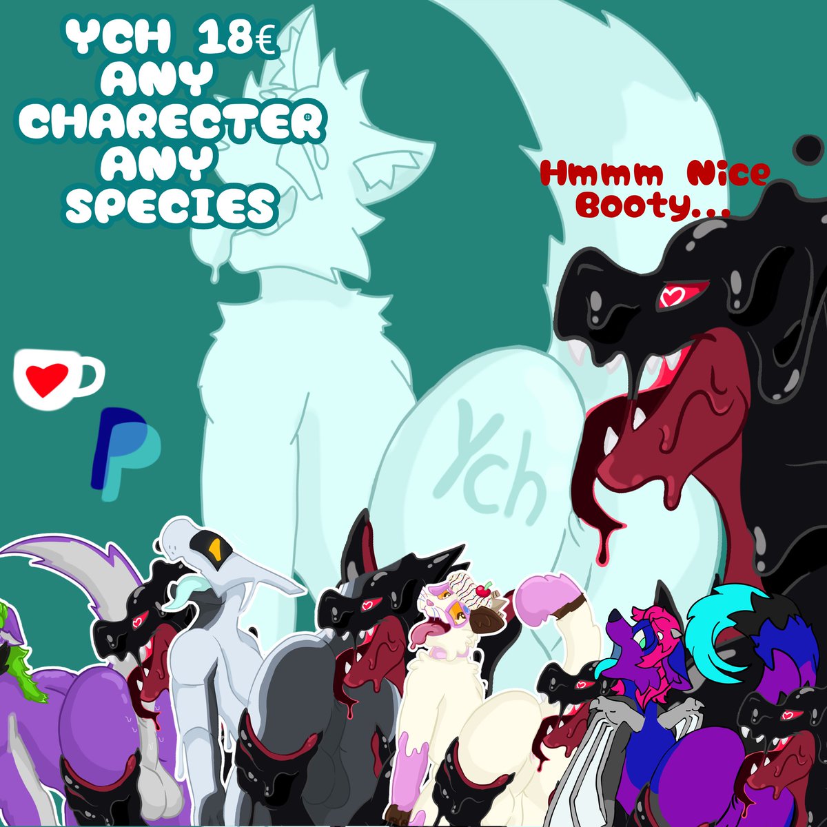 NEW YCH 🍑
MY DRAGON IS HUNGRY 
HE NEEDS BIG BOOTYS🔥
YCH PRICE 18€
PAYPAL AND KOFI ONLY
MD OPEN 
#ych #furry #furryfandom #bootys #dragon #oildragon