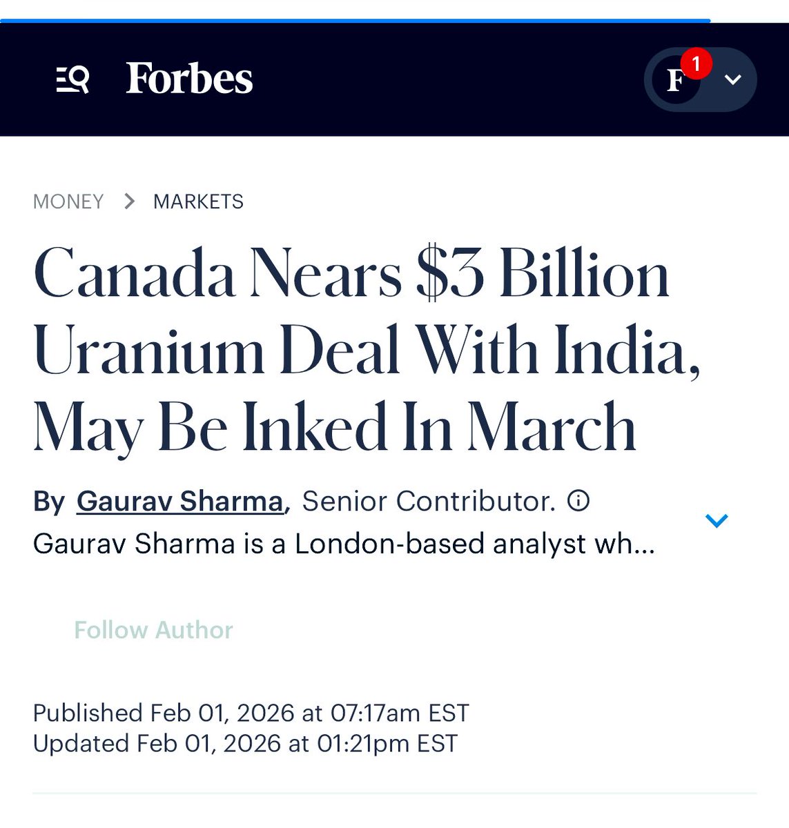 🚨The $3B Uranium Deal and the Brookfield Connection Ottawa Doesn’t Want You Looking At.

🧵 EXCLUSIVE: Canada is reportedly close to a $3B uranium supply deal with India 🇨🇦🇮🇳 — but behind the headlines sits a web of corporate and political connections raising serious questions.