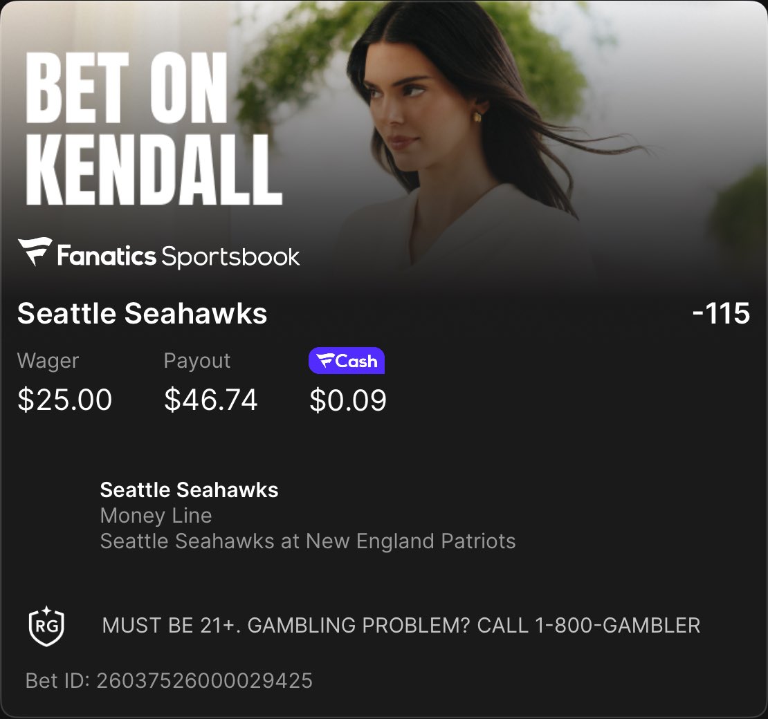 zjason42's tweet photo. #BetOnKendall @fanaticsbook

 https://t.co/NvDtezcMxX https://t.co/7AhrcikY8Y