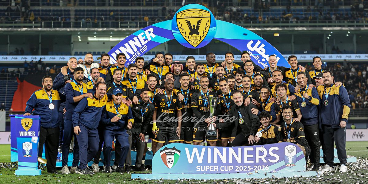 اللهم لك الحمد دائما ًوأبداً
ألف ألف مبروك لجماهيرنا الوفية و لإخواني اللاعبين و الجهاز الفني و الإداري و الطبي حصولنا على بطولة السوبر 💛
وهاردلك لإخواني في نادي الكويت و جماهيره