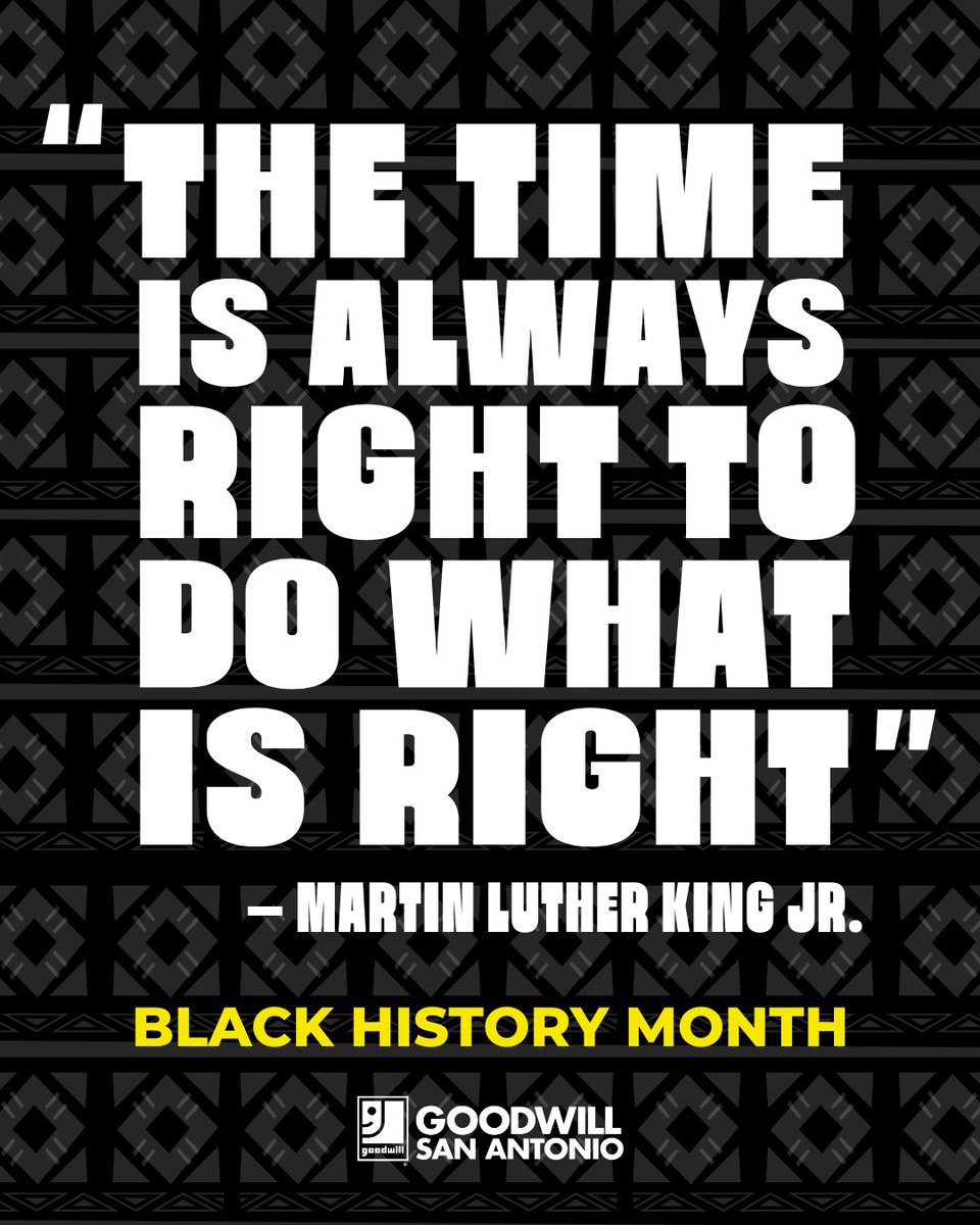 goodwillsa's tweet image. 𝗖𝗲𝗹𝗲𝗯𝗿𝗮𝘁𝗶𝗻𝗴 𝗕𝗹𝗮𝗰𝗸 𝗛𝗶𝘀𝘁𝗼𝗿𝘆 𝗠𝗼𝗻𝘁𝗵: We recognize the enduring impact of Black leaders and innovators who have shaped history and continue to create pathways to opportunity.

#Goodwill #GoodwillSanAntonio #GoodJobEveryone👍 #BlackHistoryMonth #BHM2026