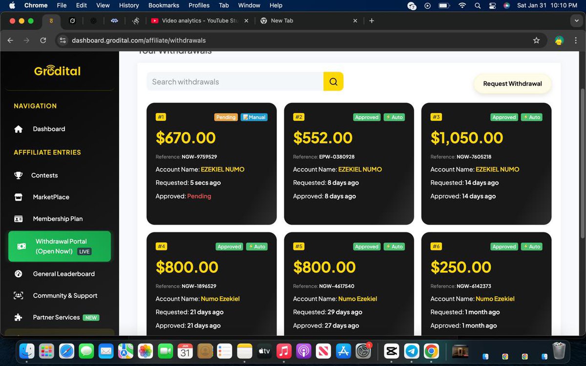 Glory be to God started this journey early January and made $3,840 USD as a pure commission from this affiliate marketing business with <a href="/grodital/">Grodital</a> and to my mentors who holds my hands since day 1 <a href="/MARVIS00088/">Coach Marvis Ideh</a> <a href="/atk_universe/">ATKuniverse</a>