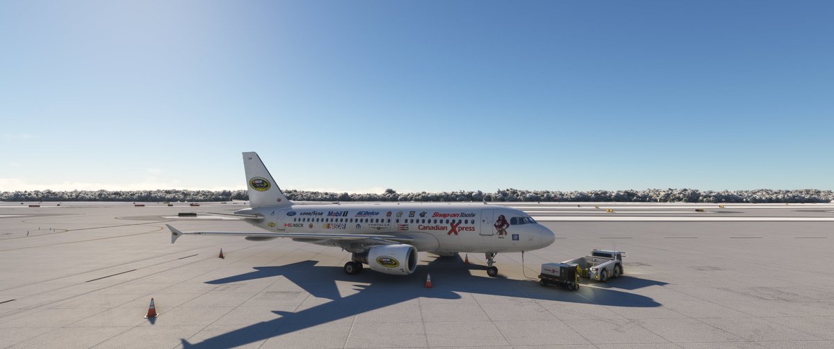 CXA001's tweet photo. 1/2 Photo dump from todays flight from Pittsburgh International (KPIT) to John F Kennedy International (KJFK) 1 hour 20 minutes on @vatsim  with the @canadianxpress  NASCAR A319-111. https://t.co/OnhO3jxubj