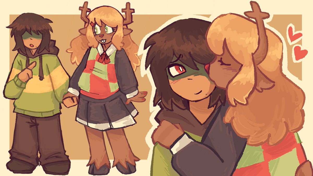 leverduplet's tweet image. this is older but i never posted it, so #kriselle #deltarune