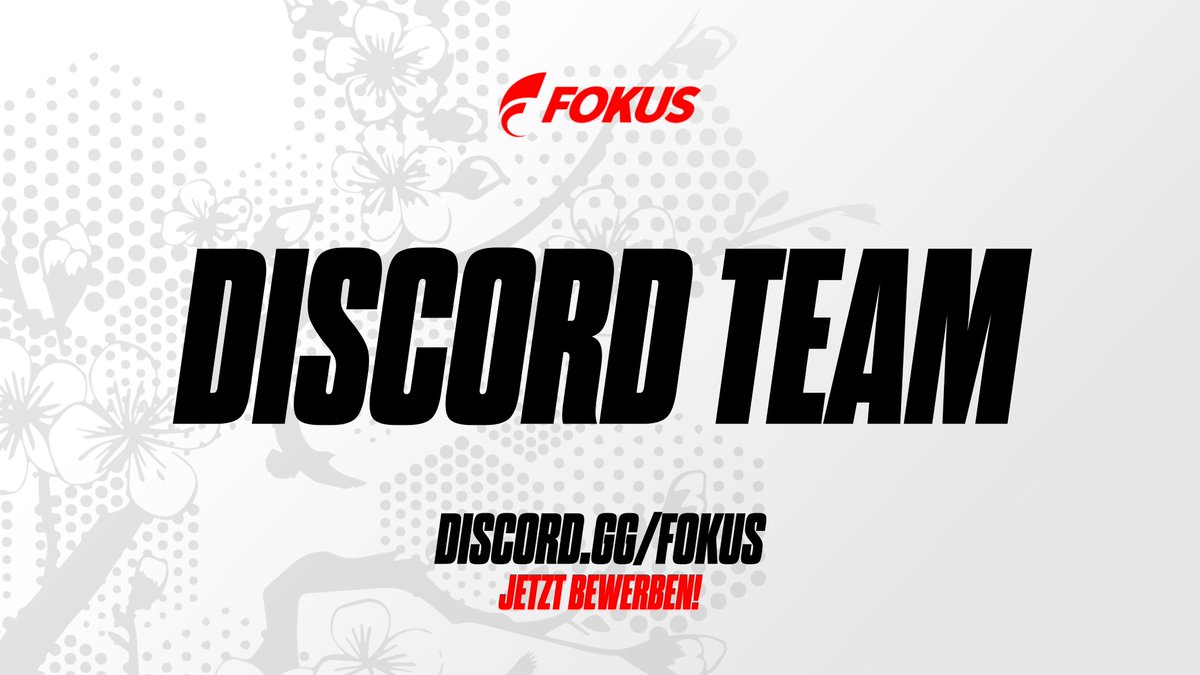 WIR SUCHEN DICH!
Wir suchen Verstärkung für unser FOKUS Discord-Team.

Du willst Verantwortung übernehmen &amp; die Community aktiv mitgestalten?

👉 Bewirb dich über das Formular: forms.gle/hCmww9VqfLHQdZ…
❓ Fragen? ➜ discord.gg/fokus

<a href="/notwenjay/">FOKUS Wenjay</a> &amp; <a href="/KUHRO5/">FOKUS Kuhro</a> 
#FULLFOKUS