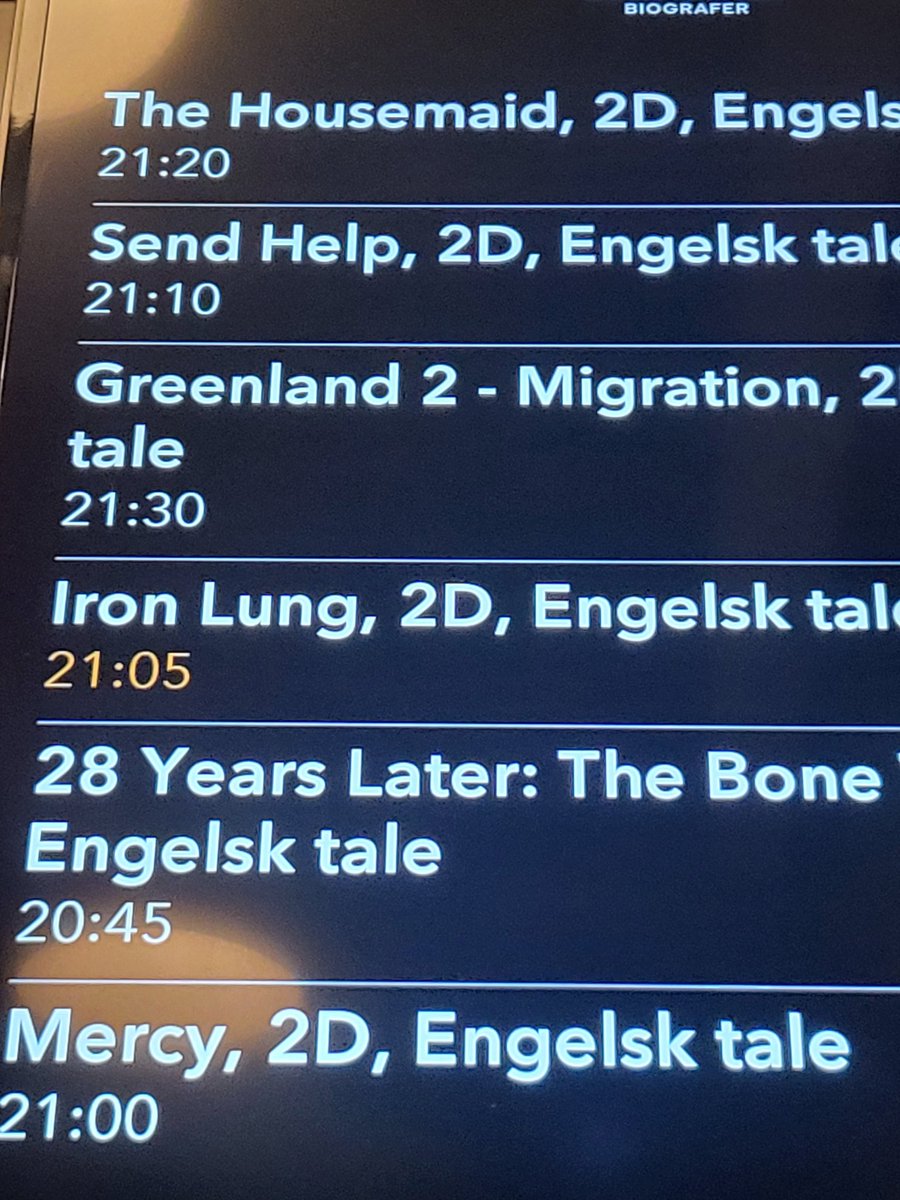 Time for Iron Lung. Got the last seat available 😂