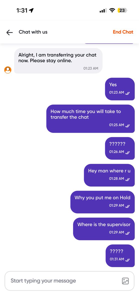 OFFICIALFITNES1's tweet photo. @Swiggy @SwiggyCares 

Is this the way to handle the customers he put me on chat for last 6 minutes no reply no resolution what about customer satisfaction??? From last 10 minutes no reply on the chat wow swiggy well handled customer care service you all are providing https://t.co/onELcEKSlU