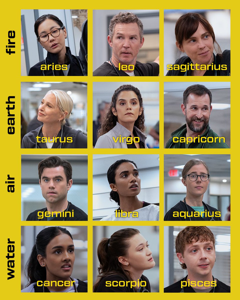 hbomax's tweet image. javadi &amp;amp; santos confirmed but the rest are my best guesses… calling all astrology girlies to crosscheck my work #ThePitt #Pittstrology