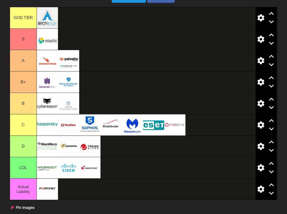 **OFFICIAL** EDR Tier List for 2026! Based on nothing but the people in chat, vibes, guests, opinions and limited experience. Thanks to <a href="/EmericNasi/">Emeric Nasi</a> <a href="/ShitSecure/">S3cur3Th1sSh1t</a> <a href="/_JohnHammond/">John Hammond</a> and <a href="/domchell/">Dominic Chell 👻</a> for jumping in a guests to help me out this time around!