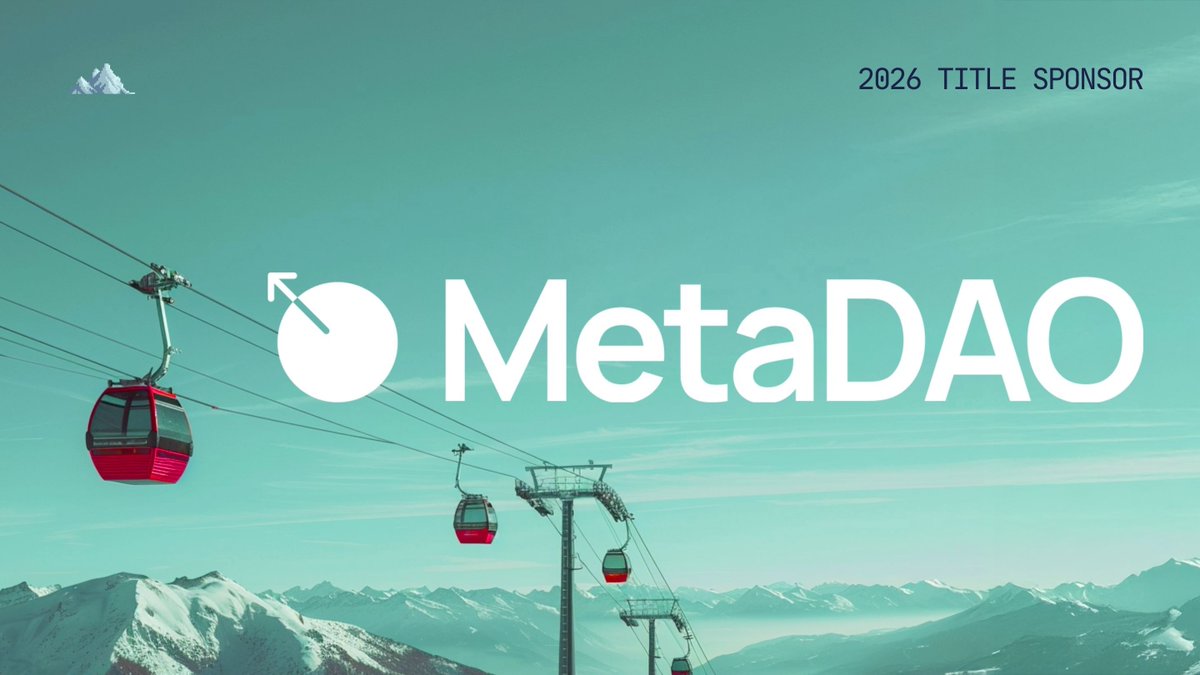 mtndao's tweet photo. Today’s the day: @mtndao v9 is here.

As @solana’s top founders, engineers, designers, growth marketers, and agents arrive on the MTN, it’s time to announce our final title tier sponsor this winter: @MetaDAOProject.

MetaDAO has reimagined the ICO; using ownership coins and market driven governance to set a new standard for internet capital markets.

With roots getting started at mtndao itself, @metaproph3t & @metanallok will be on the MTN all month. Find them - take your picture with the fabled Proph3t mask - and build something unruggable.

The MTN doors are open. 🏔️