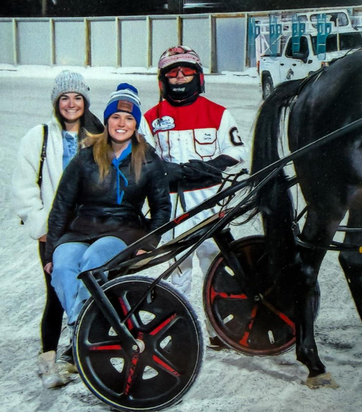 Jessica and Jenna Otten joined Brady Galliers in victory lane for 1 of his 4 wins on Friday night - the start of O'Brien Awards Weekend in London.