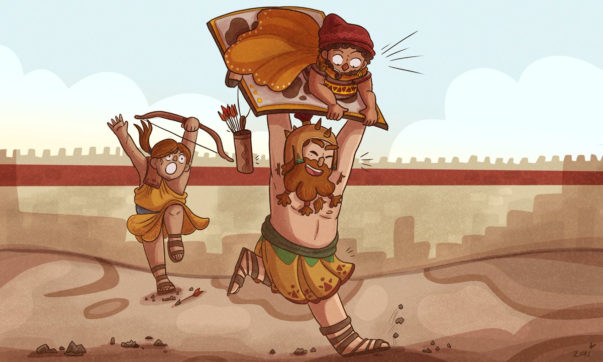 Sillies (2 Ajaxes and Teucer behind them)