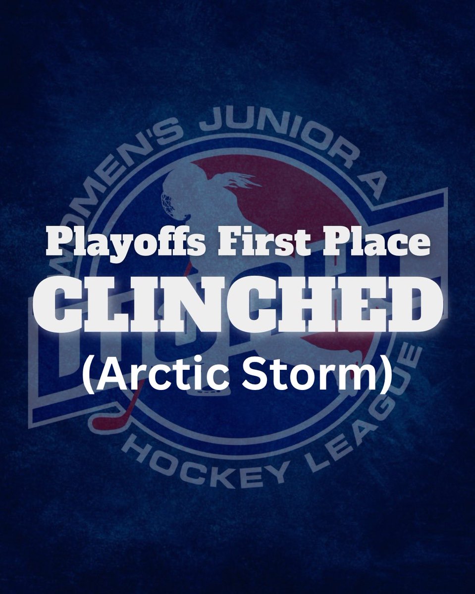 wjahl_'s tweet photo. FIRST PLACE. CLINCHED ❄️

The Arctic Storm have officially locked up 1st place in the league and will head into the playoffs as the #1 seed. https://t.co/2gFZdn2TTy