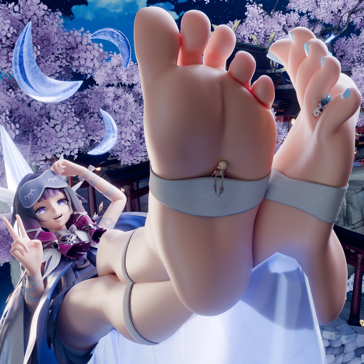 "Hey Traveler, how are you holding up there? I hope my foot I soft enough for you! Anyway, it's still midnight, so I better get back to sleeping for a while. Tomorrow, I will take a long walk though...no, you can stay in that strap for the walk <3"