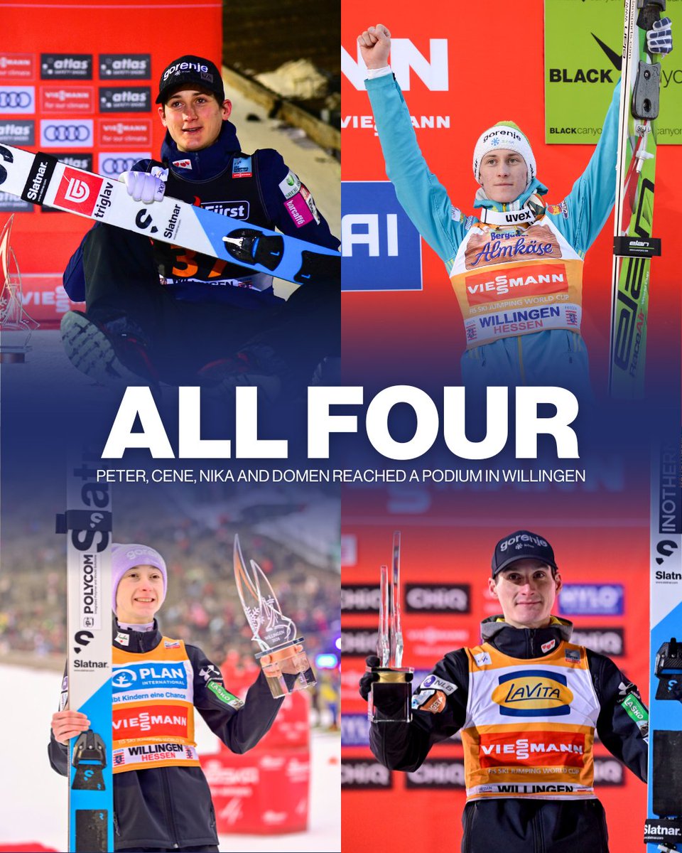 This is UNBELIEVABLE 🤯 Four Prevc 🇸🇮siblings and they all reached World Cup podium in Willingen 🚀

✅ Peter Prevc
✅ Cene Prevc
✅ Nika Prevc
✅ Domen Prevc 

#fisskijumping #worldcupwillingen