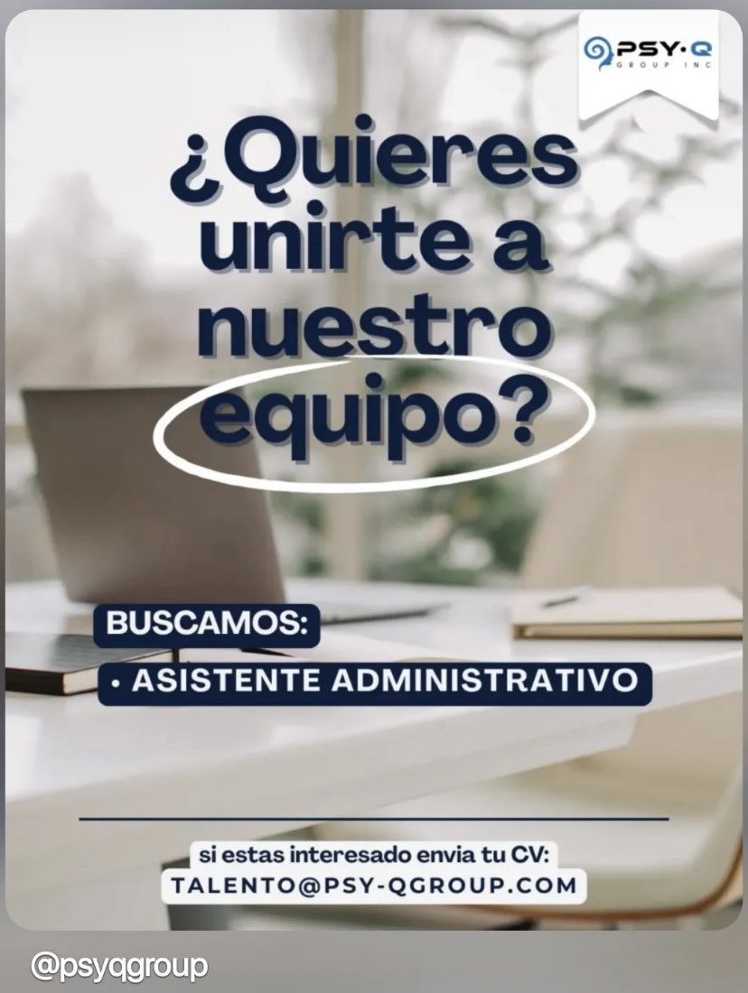 Únete al equipo. Buscamos #asistenteadministrativo con experiencia en oficina médica para servicios presenciales en #Caguas