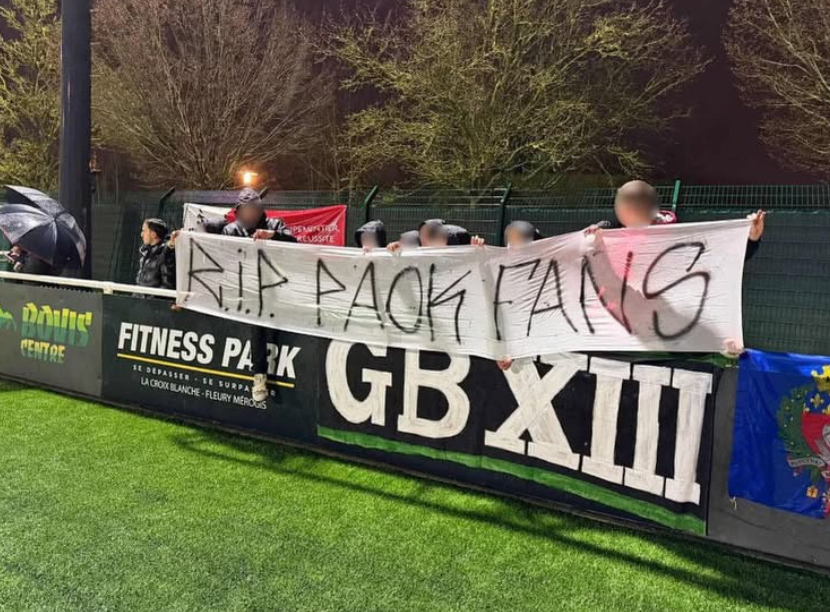 Πανό στη μνήνη των οπαδών του ΠΑΟΚ από τους Ultras Roisters της Βαλενσιέν και τους Gobelin Block της Paris 13 Atletico

#ποδοσφαιρο #football #ultras #hooligans #ΠΑΟΚ