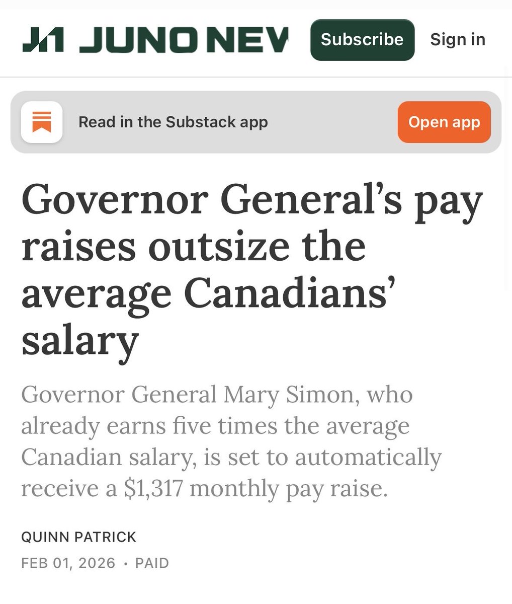 ryangerritsen's tweet image. Mary Simon is getting a $1300 dollar a month pay raise bringing her salary close to $400,000 per year. 
What exactly are Canadians getting out of this position but performative nonsense? This is shameful.