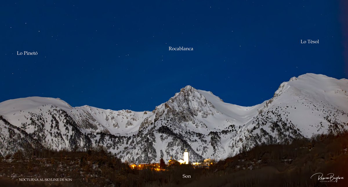 meteopallars's tweet photo. A la llum de la lluna, skyline de Son . Alt Pirineu Pallars Sobirà https://t.co/vanmIipDad