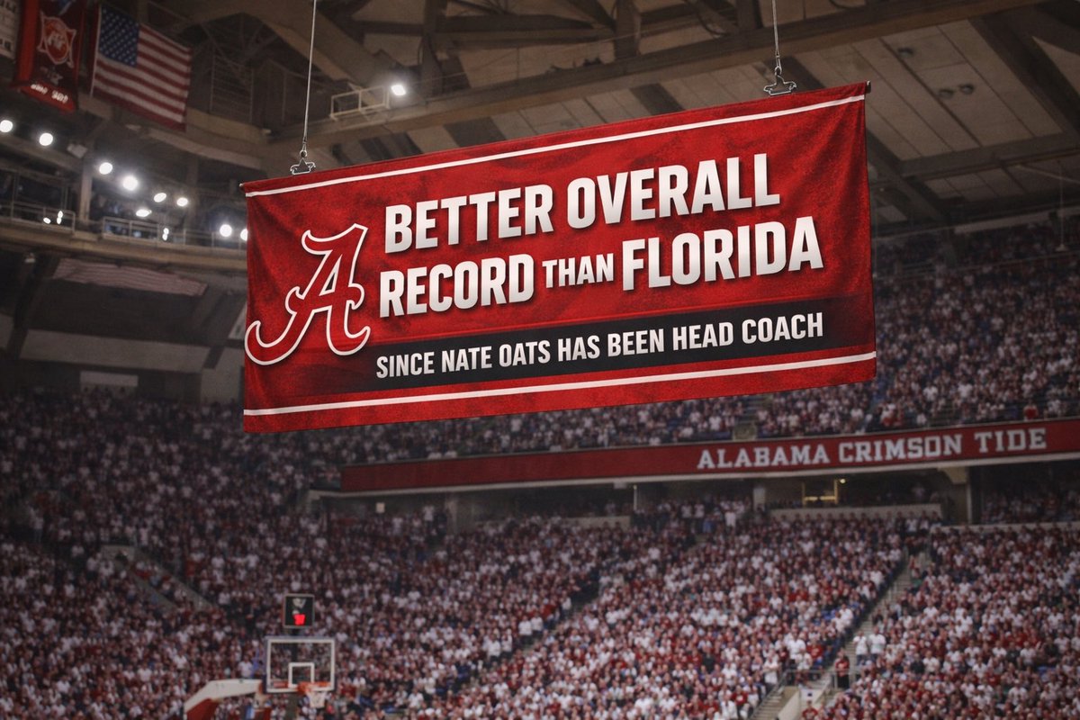 ZackBrust's tweet photo. @AlabamaMBB Hang the banner boys https://t.co/XVTTOlMjES