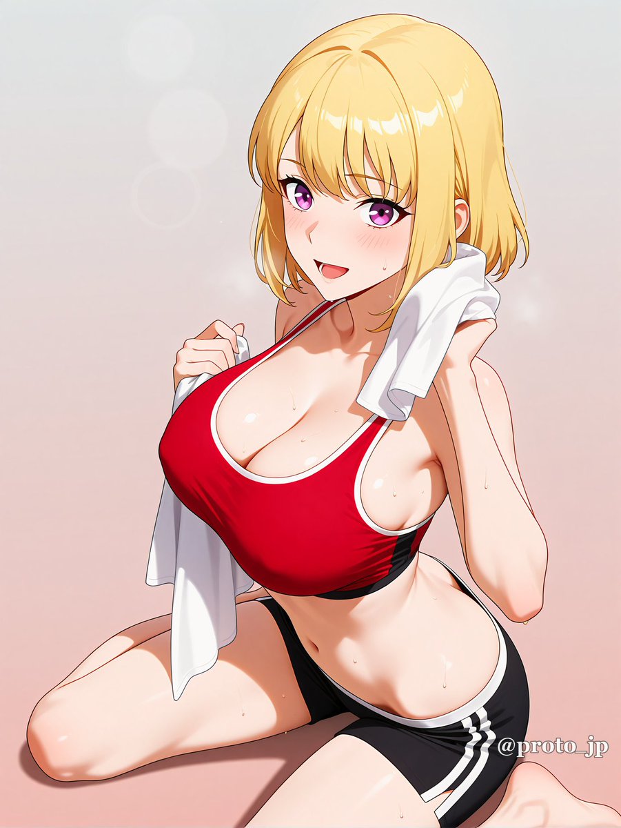 She just finished a training session.