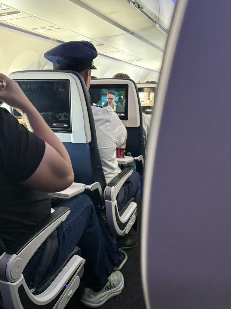 DannyJConrad's tweet image. Walked past him and said “I think you’re in the wrong seat.” He took his AirPods out and said “what.” I said “I think you’re in the wrong seat” He said “no I’m 27C” and I said “ha Im just makin a joke that you should be in the pilot seat.” He said “ah” and put his AirPods back in