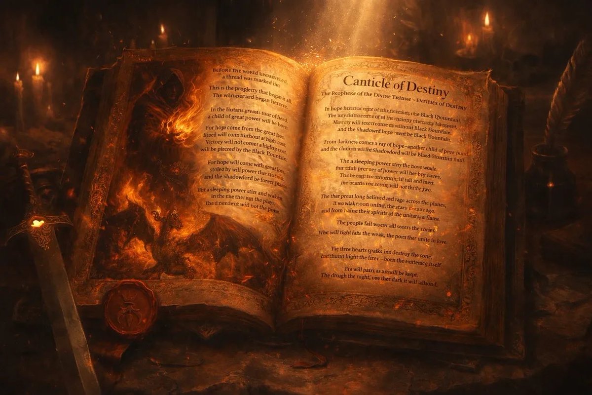 MobyMoberto's tweet photo. Before the world unraveled, a thread was marked in ash.
A prophecy of three hearts, great loss, and a blade not yet born.
Hope comes… but fate always takes its price.

#EpicFantasy #DarkFantasy #FantasyBooks #HighFantasy #Prophecy #WritingCommmunity #substack 

Link below 👇 https://t.co/eESUDnN4FI