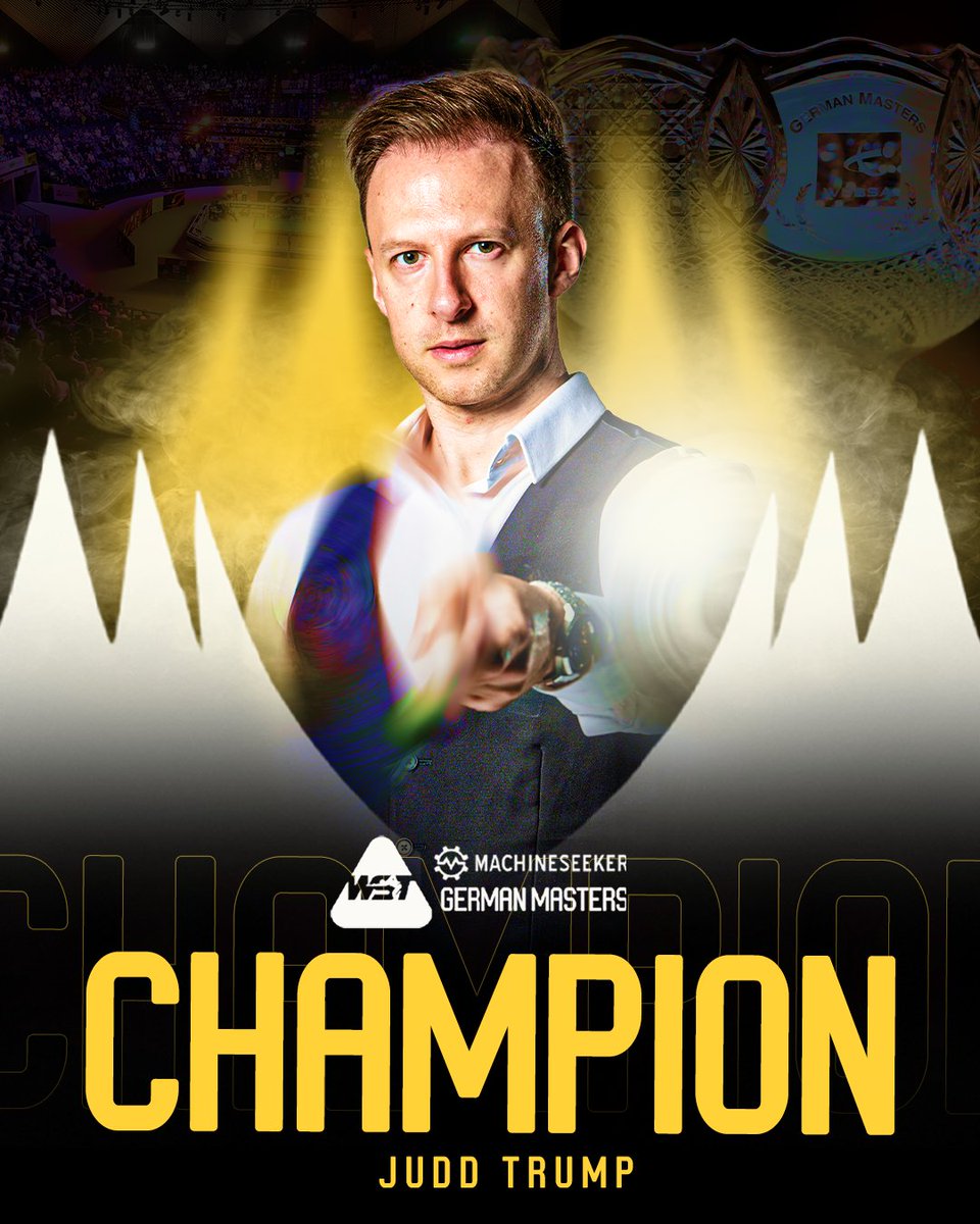 Judd Trump's 14-month wait for a title is... OVER! 

He's beaten Shaun Murphy 10-4 at the Tempodrom to become @machineseeker German Masters champion for a record-extending FOURTH time 👏

#GermanMasters <a href="/juddtrump/">Judd Trump</a>