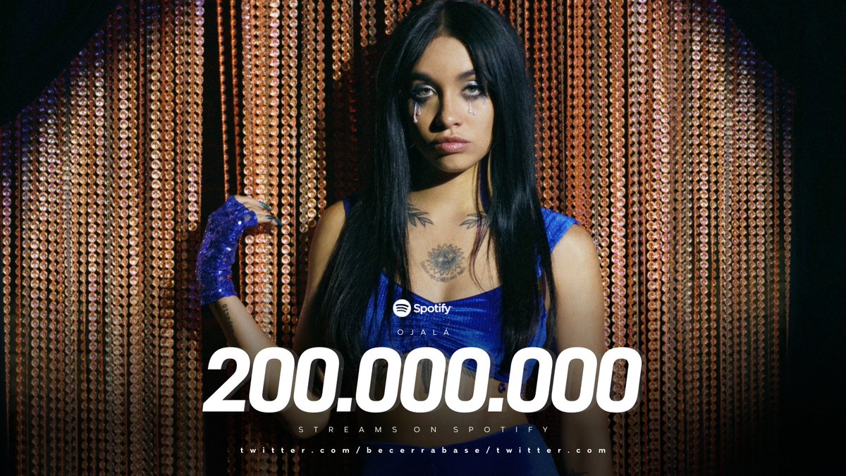 “OJALÁ” de Maria Becerra ha superado los 200 MILLONES de streams en Spotify!      

— Es la canción #13 de La Nena De Argentina que alcanza la cifra en la plataforma.