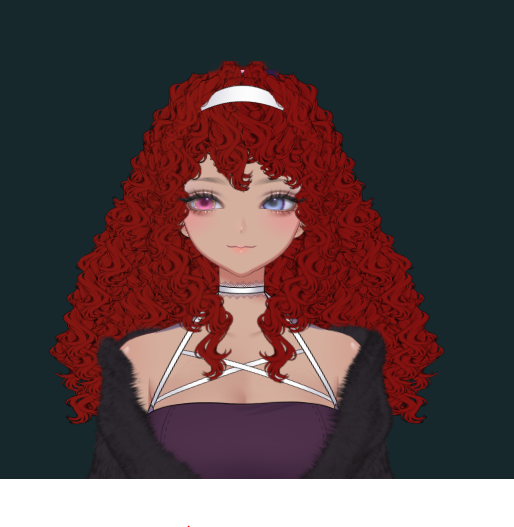 TacoTaako's tweet image. Would anyone be interested in free curly hair textures for the @suiika___ model? #suiika #vtuber #suiikamodel #freetextureassets