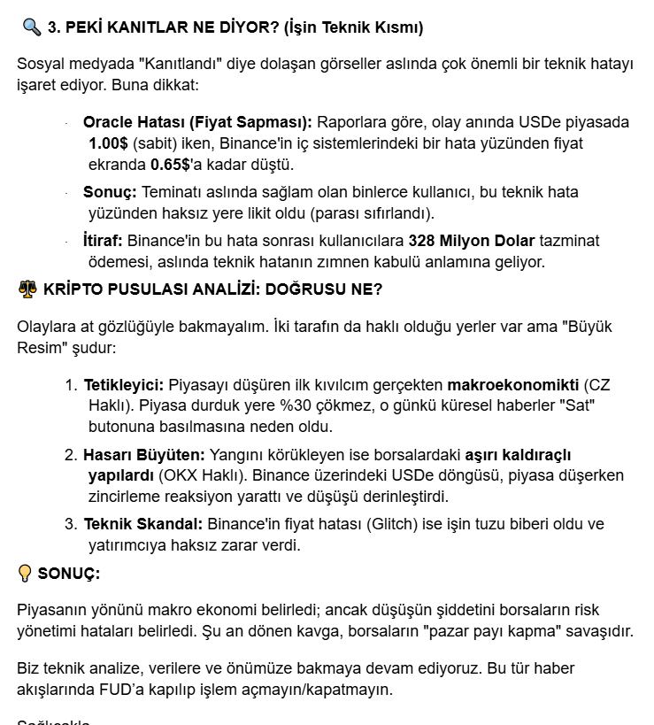 🚨 PİYASADA NELER OLUYOR? Binance vs. OKX Savaşının Perde Arkası ve "10/10 Çöküşü"nün Teknik Analizi

Öncelikle bildirmek isterim ki "Binance" Borsası ya da ismi geçen diğer kuruluşlar ile hiç bir ilişkim, iş birliğim yoktur.

Kullandığım bilinen tek borsa WEEX EXCHANGE GLOBAL