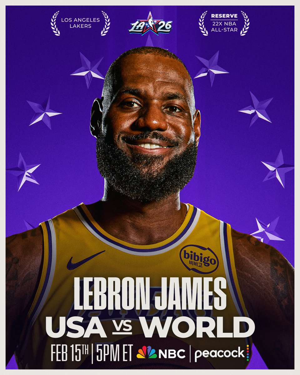 Making his 22nd NBA All-Star appearance... LeBron James of the <a href="/Lakers/">Los Angeles Lakers</a>.

Drafted as the 1st pick in 2003 out of Akron, Ohio, <a href="/KingJames/">LeBron James</a> is averaging 21.9 PPG, 5.8 RPG and 6.6 APG for the Lakers this season.