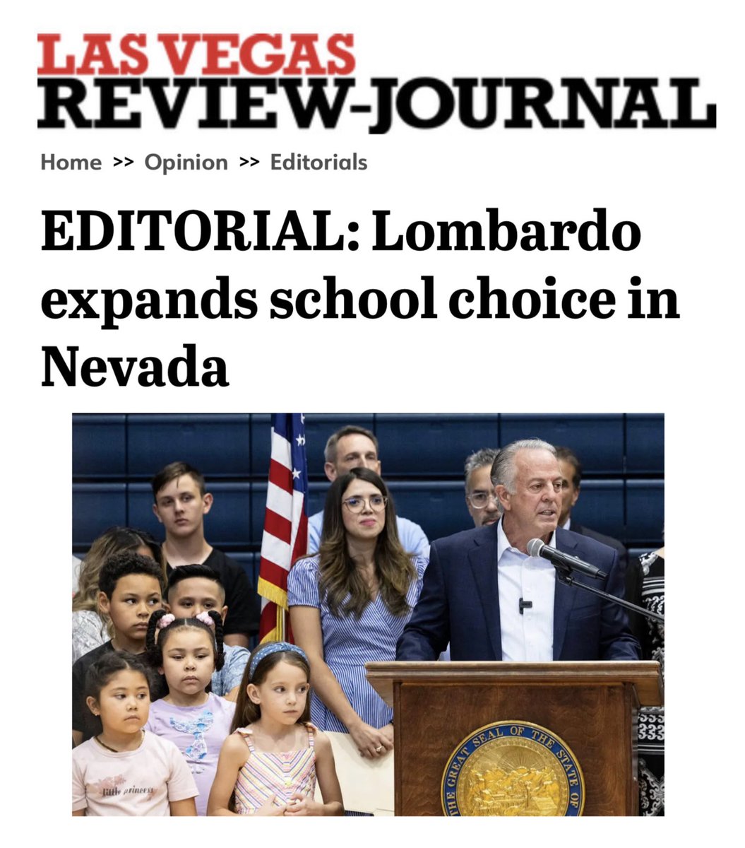 I was proud to opt Nevada into the federal Tax Credit Scholarship Program, which will expand school choice options for Nevada families.

No child should be trapped in a failing school because of their ZIP code, and as your Governor, I’ll keep delivering opportunities for students