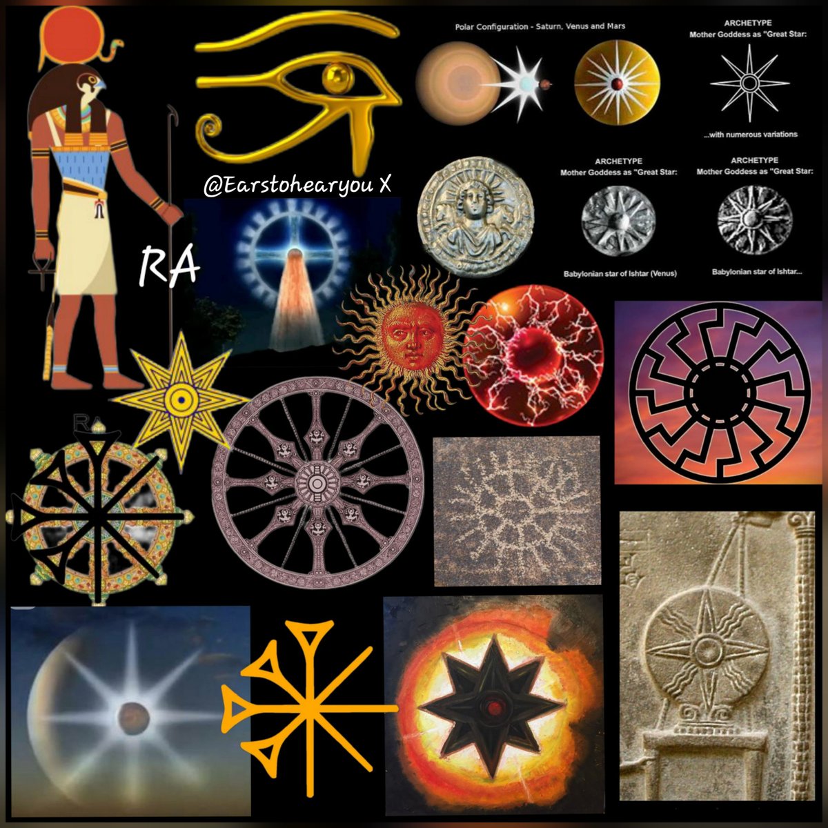 The wheel SPOKE.

Light RAdiates.

A MEMORY of a fallen sky.
A disconnected SUN.