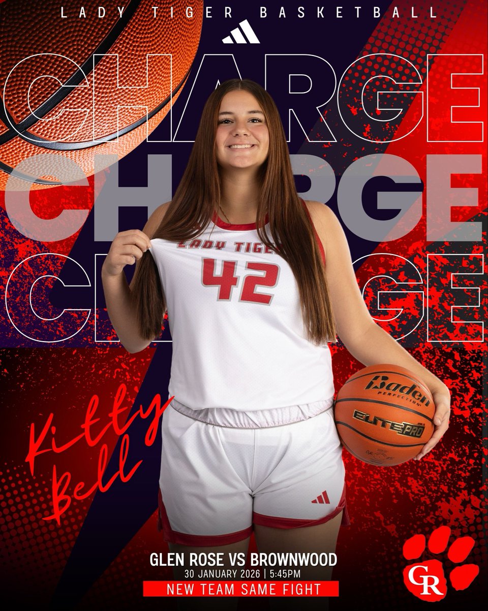 GlenRoseGirlsBB's tweet image. Congrats to Kitty Bell for taking the lead on the Charge Wall after taking a charge in Friday's game against Brownwood!! #ntsf