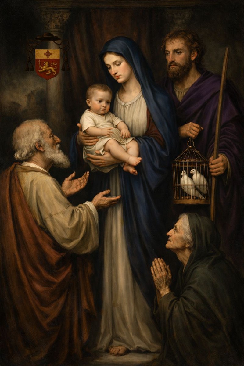 Fernand3705321's tweet photo. 2 de febrero:
LA PURIFICACIÓN DE NUESTRA SEÑORA.

«Simeón, que devolvió a Jesús a su Madre, solo pudo tenerlo por un momento. Nosotros somos más dichosos que Simeón: podemos tenerle siempre en la Comunión no en los brazos, sino en el corazón».

San Juan María Vianney
(1786-1859) https://t.co/4495HuHMS6