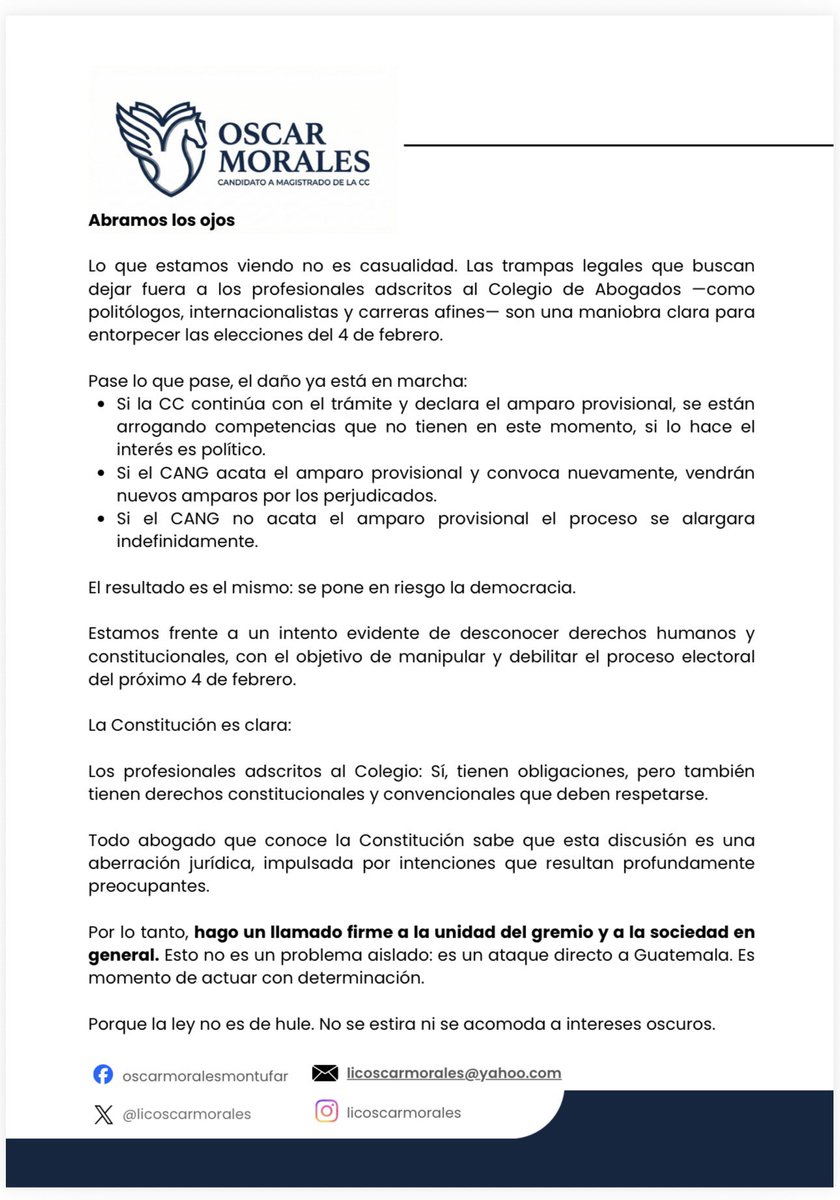 A la opinión pública