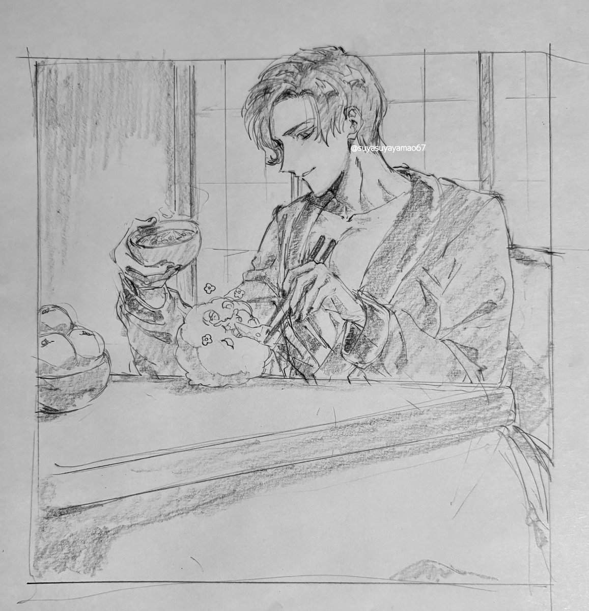 お題リク 「長男が羊MCとコタツでお汁粉｣ 
大変お待たせしました……!!めちゃくちゃ楽しかったですありがとうございます✨‼️‼️