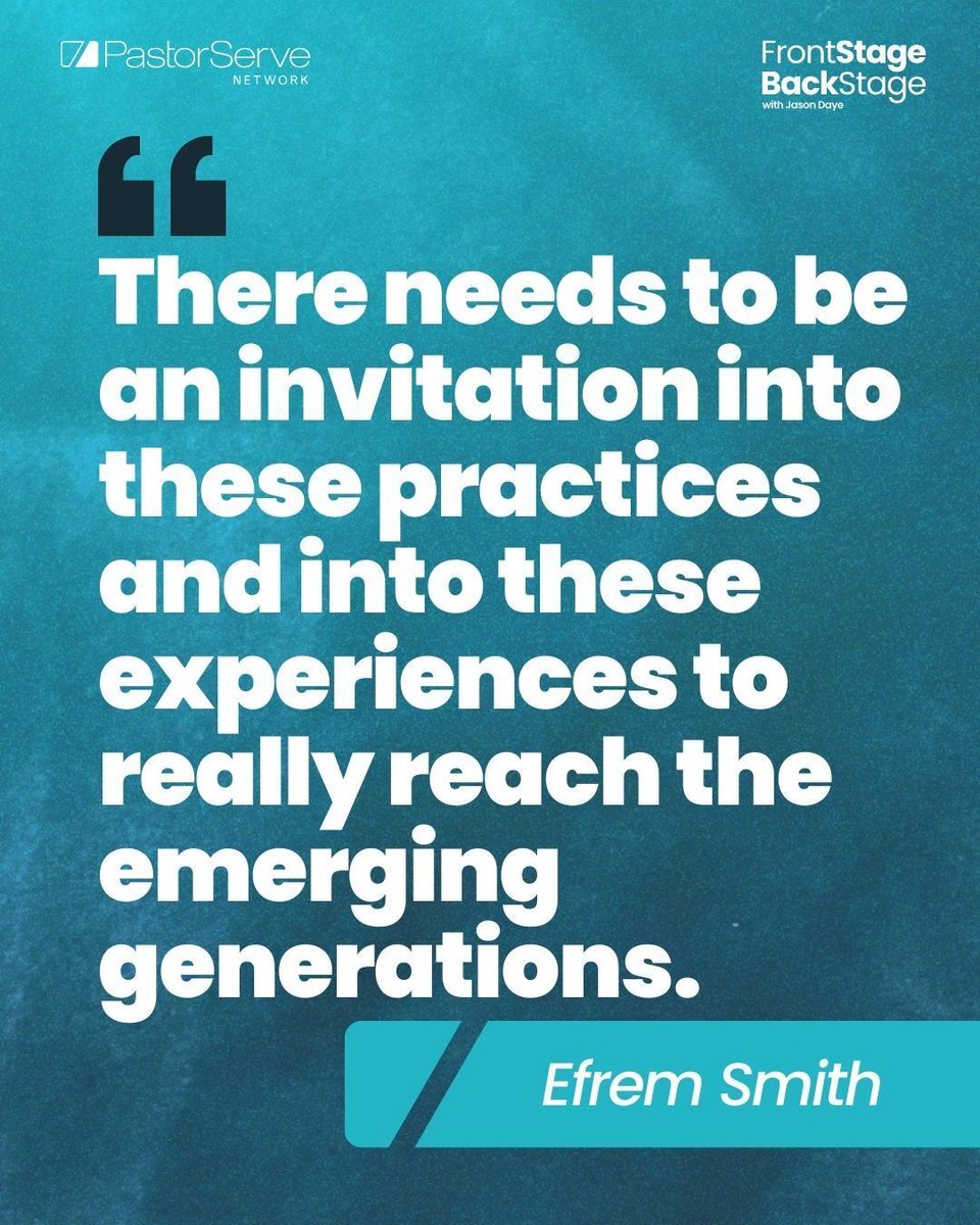 PastorServe's tweet image. Emerging generations need to be invited to share in the lived realities of Christian faith, not just told about them. How were you first invited in?  

@pastorserve
@jasondaye 
#FaithLivedOut
#YoungerGenerations
#EmbodiedFaith
#MinistryLeadership
#FrontStageBackStage