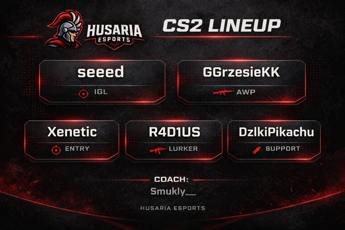 Przedstawiamy skład Counter-Strike HUSIARIA Esports 🔥
To dopiero początek.
#counterstrike  #esports #HUSARIA