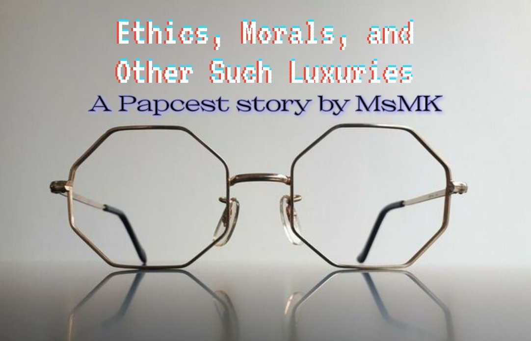 Ethics, Morals, and Other Such Luxuries
#papcest
Some shed their ethics in the name of science, and some cling to them in the name of humanity.
Rus is determined to be the second kind and still make more progress than any other scientist in the program.
archiveofourown.org/works/78728516…