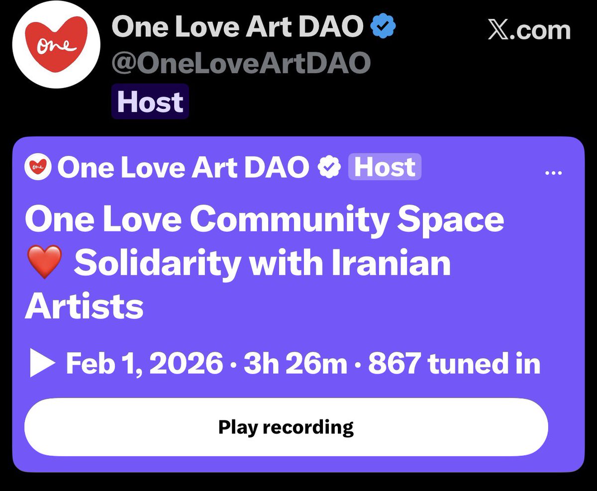 One Love Art DAO tweet media